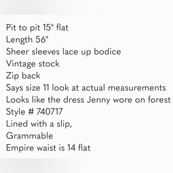 Gunne Sax White Dress sz 11 - Picture 9 of 9